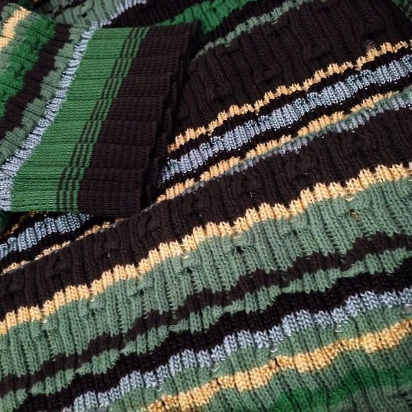 Alfred Dunner Textured Cable Knit Top Sweater Ladies-XL Long Sleeve Striped Bold - Picture 5 of 8